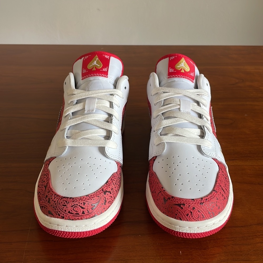 Air Jordan 1 Low SE Spades MENS DJ5185-100 (GS) DJ5186-100 New with Defects - Picture 3 of 6